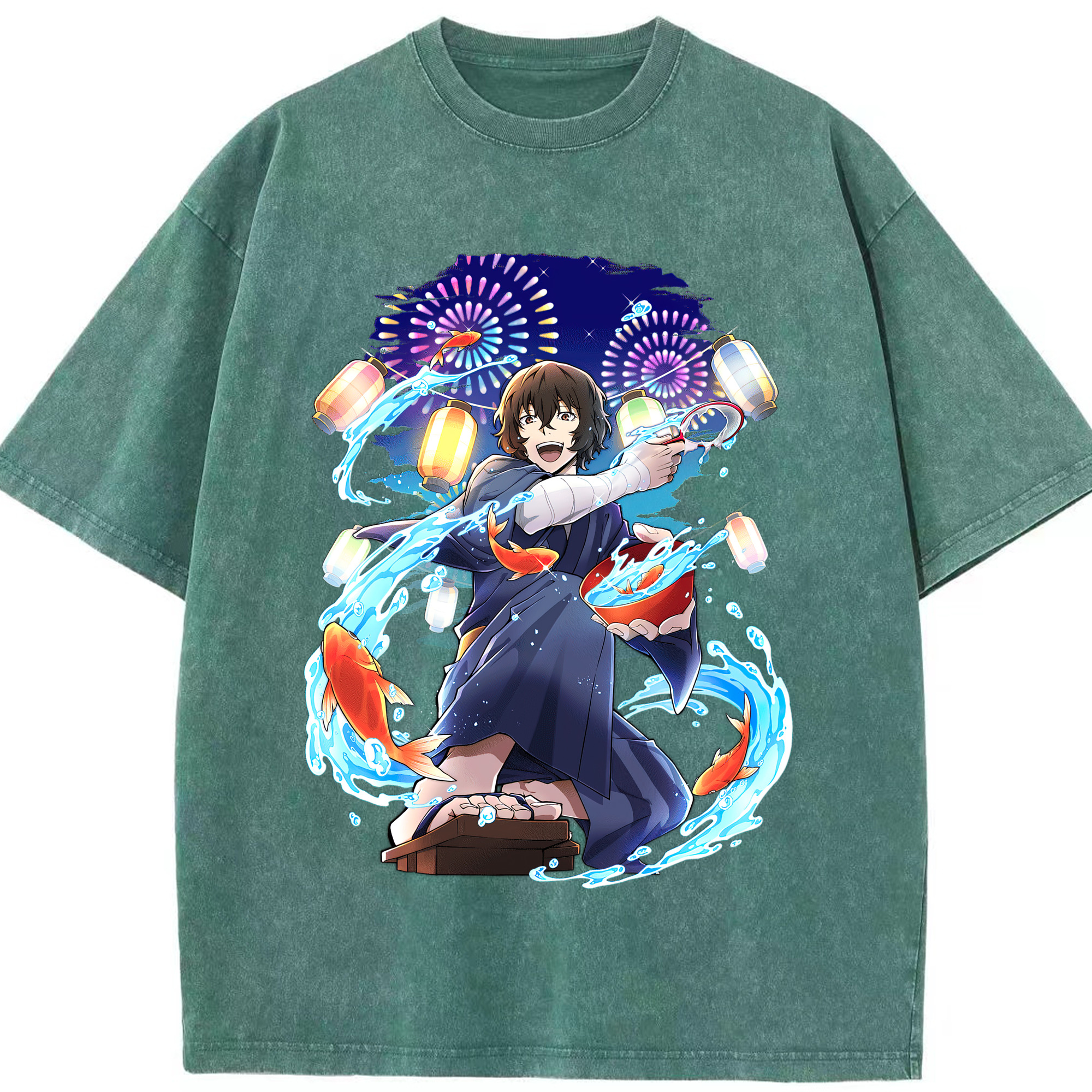 （画像用） 文豪ストレイドッグス Bungo Stray Dogs 綿100% ヴィンテージ風 半袖Tシャツ（フロントプリント）